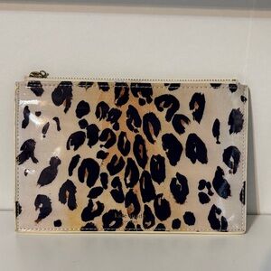 Kate Spade Black and Tan Animal Print Pouch